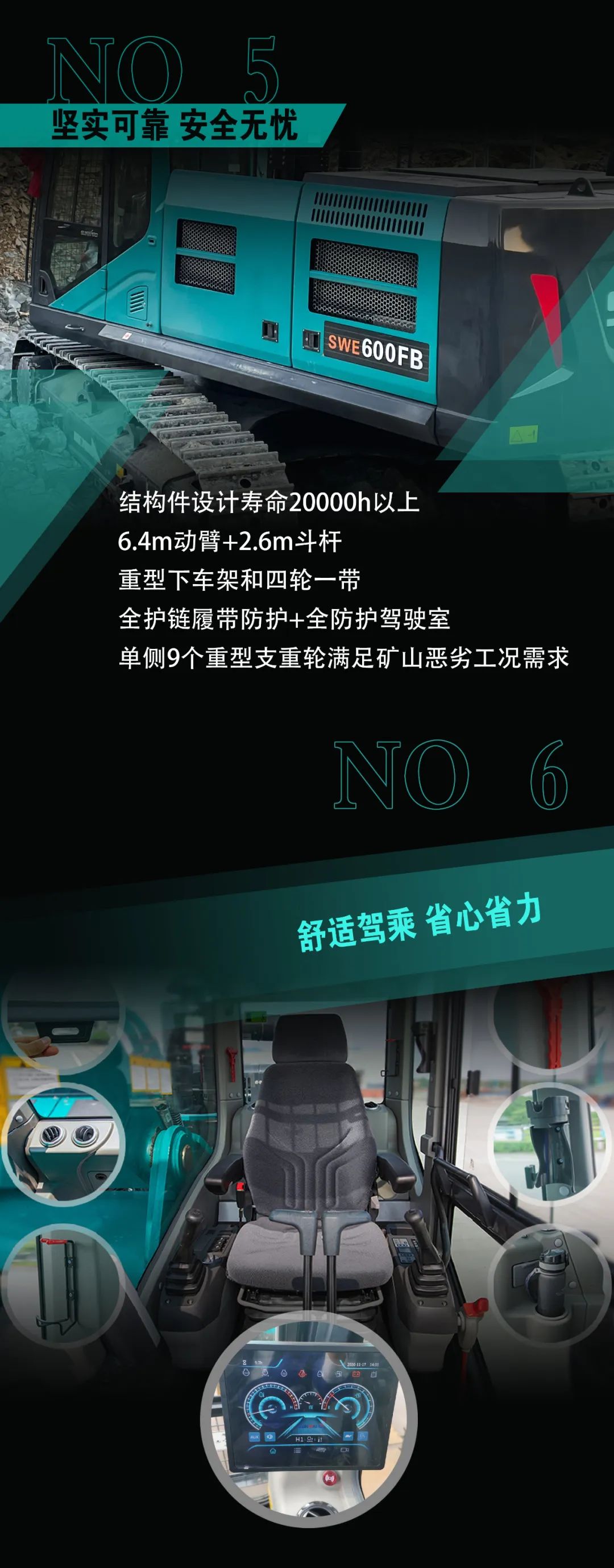一图读懂 | 专为矿山重载施工而生！9888拉斯维加斯官网智能SWE600FB破碎锤重磅回归