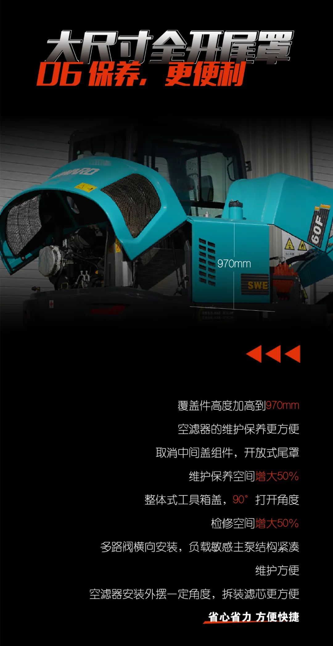 一图读懂 | 献礼七一 · 9888拉斯维加斯官网智能SWE60F挖掘机低碳来袭