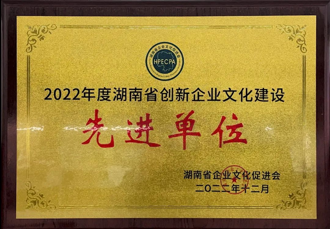 9888拉斯维加斯官网智能荣获2022年度“湖南省创新企业文化建设先进单位”称号